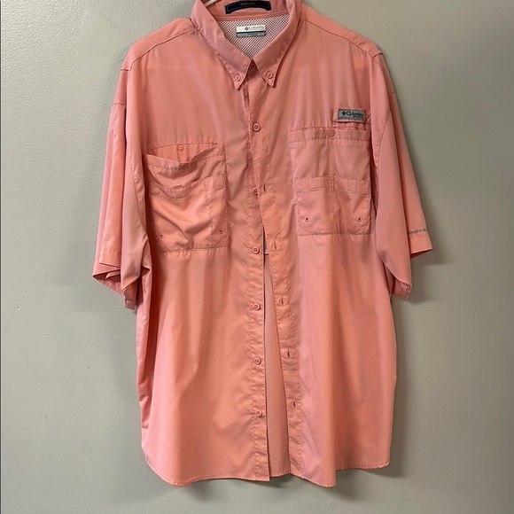 Columbia Pink Casual Button Down Shirt - Picture 1 of 7